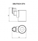 Coil 12VDC 24W fi19 h = 63mm with a diode